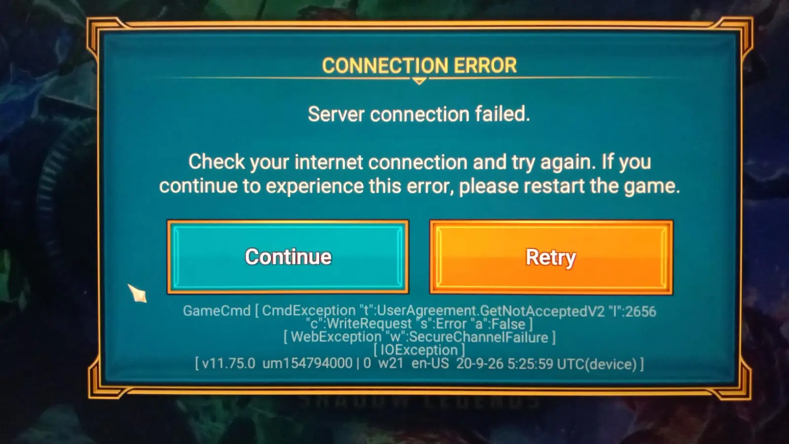 Alt Text - Raid Shadow Legends Crash